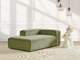 Beliani Right-Hand Chaise Longue Ardal Corduroy Green - thumbnail 2