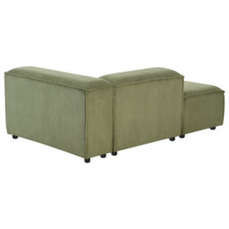 Beliani Right-Hand Chaise Longue Ardal Corduroy Green - thumbnail 6