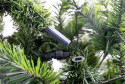 Shatchi 5Ft Pre-Lit Black Bushy Imperial Pine Artificial Deluxe Christmas Tree Hinged Branches Pencil Point Tips - thumbnail 3