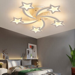 Living And Home Modern 5 Head Childlike Shooting Stars Led Low Energy Ceiling Light Fixture Dimmable - thumbnail 2