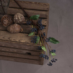 Hill Interiors Artificial Faux Viburnum Berry Spray Blue/green/brown (80Cm) - thumbnail 5