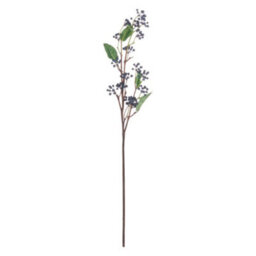Hill Interiors Artificial Faux Viburnum Berry Spray Blue/green/brown (80Cm) - thumbnail 1