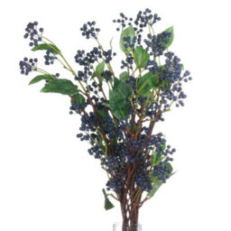 Hill Interiors Artificial Faux Viburnum Berry Spray Blue/green/brown (80Cm) - thumbnail 3