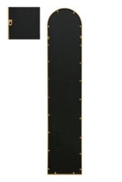 "Mirroroutlet Window Slim Arcus - Gold Framed Arched Leaner Wall Mirror 75"" X 16"" (190Cm X 40Cm)" - thumbnail 5