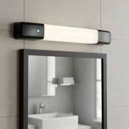 Litecraft Dimmable Matte Black Led Bathroom Shaver Wall Light