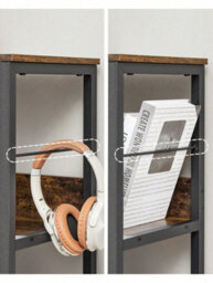 LEDREM Bookcase, Bookshelf, Ladder Shelf 3-Tier, Display Storage Rack Shelf, For Office, Living Room, Bedroom - thumbnail 4