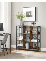 LEDREM Bookcase, Bookshelf, Ladder Shelf 3-Tier, Display Storage Rack Shelf, For Office, Living Room, Bedroom - thumbnail 2
