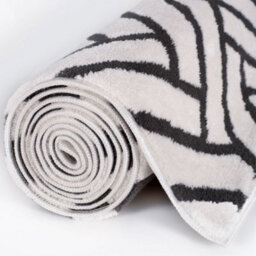 The Rugs Loft Dark Grey And Ivory Herringbone Living Room Area Rug And Runners Soft Pile - thumbnail 8