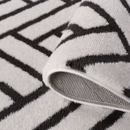 The Rugs Loft Dark Grey And Ivory Herringbone Living Room Area Rug And Runners Soft Pile - thumbnail 6