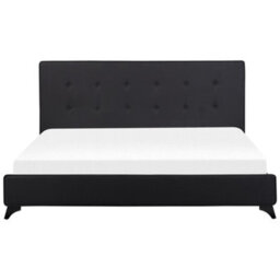 Beliani Bed Fabric Ambassador 180 X 200 Cm (Eu Super King) Black - thumbnail 4