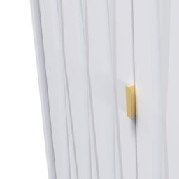 Diamond Ready Assembled Modern Matt White Tall Double Wardrobe (H)1970mm (W)740mm (D)530mm - thumbnail 6