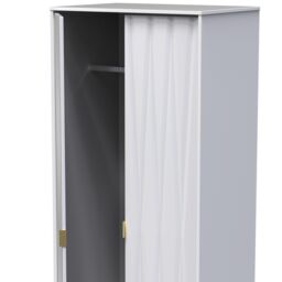 Diamond Ready Assembled Modern Matt White Tall Double Wardrobe (H)1970mm (W)740mm (D)530mm - thumbnail 7