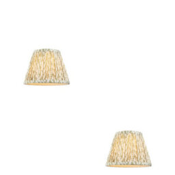 Loops Elegant Set Of 2 Handcrafted 20Cm Herb Green Tapered Lamp Shades - thumbnail 1
