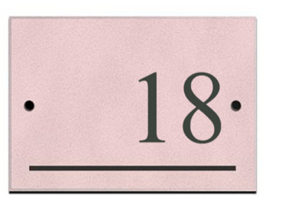Reversed Slate Number 18 Blush Pink 14 X 9Cm - image 1