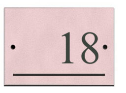Reversed Slate Number 18 Blush Pink 14 X 9Cm - thumbnail 1