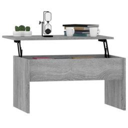 Berkfield Modern Coffee Table Grey Sonoma 80X50.5X41.5 Cm Engineered Wood - thumbnail 7