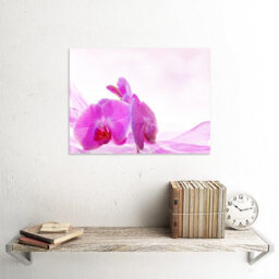 Artery8 Unframed Wall Art Pink Orchid Pretty Flowers - 12X16 Inch - thumbnail 2