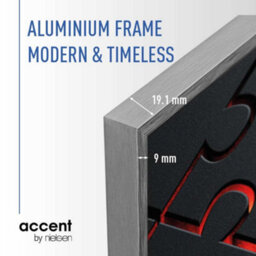 Accent By Nielsen Silver Aluminium Puzzle Frame 50X70Cm - Shatterproof Synthetic Glass And Push/turn Clips - thumbnail 2