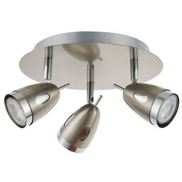 Pagazzi Lighting Pagazzi Lottie 3 Light Satin Nickel Ceiling Spotlight Plate - thumbnail 2
