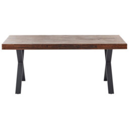 Beliani Dining Table Clifton Dark Brown 180 Cm 90 Cm Pine Wood - thumbnail 4