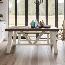 Fwstyle 1.6M Solid Reclaimed Pine Dining Table - thumbnail 1