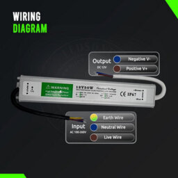 20W 12V Lighting Transformer,90-250V Ac To 12V Dc Ip67 Waterproof 1.67A Led Power Supply Constant Voltage Adapter For Strip Lights - thumbnail 7