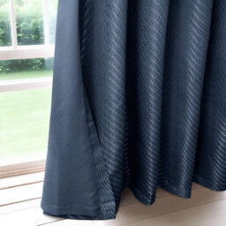 Wave Woven Jacquard Curtains In Black, 116Cm X 183Cm - thumbnail 3