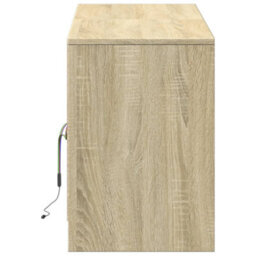 Vidaxl Tv Cabinet With Led Sonoma Oak 139.5X34X50 Cm Engineered Wood - thumbnail 7