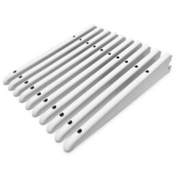 Mkgt Twin Slot Wall Mounted Shelving Bracket, Heavy Duty Steel Brackets For Garage, Shed Indoor Storage (320mm - Pack Of 10) - thumbnail 1