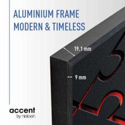 Accent By Nielsen Matt Black Aluminium Puzzle Frame 50X70Cm - Shatterproof Synthetic Glass And Push/turn Clips - thumbnail 2