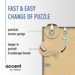 Accent By Nielsen Matt Black Aluminium Puzzle Frame 50X70Cm - Shatterproof Synthetic Glass And Push/turn Clips - thumbnail 6