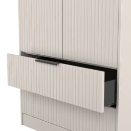 Ancona Ready Assembled Modern Matt Kashmir 2 Drawer Tall Double Wardrobe (H)1956mm (W)766mm (D)530mm - thumbnail 5
