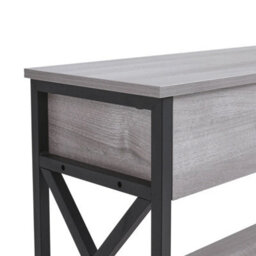Industrial Console Table With 2 Drawer & 2 Open Shelves Entryway Table Sideboard - thumbnail 4