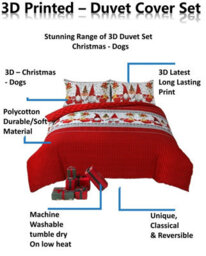 TheWhiteWater Limited Christmas Magical Gnome A Mythological Creature Duvet Set 3D Print Polycotton Bedding Set - thumbnail 6