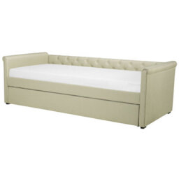 Beliani Trundle Bed Fabric Libourne 80 X 200 Cm (Eu Small Single) Beige - thumbnail 4