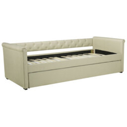 Beliani Trundle Bed Fabric Libourne 80 X 200 Cm (Eu Small Single) Beige - thumbnail 8