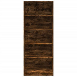 Berkfield Wardrobe Smoked Oak 80X50X200 Cm Engineered Wood - thumbnail 4