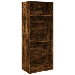 Berkfield Wardrobe Smoked Oak 80X50X200 Cm Engineered Wood - thumbnail 2