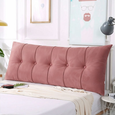Living And Home Pink Removable And Washable Chenille Cushion Headboard Pillow, 150Cm W X 60Cm H - image 1