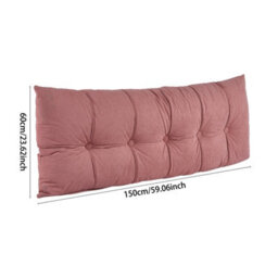 Living And Home Pink Removable And Washable Chenille Cushion Headboard Pillow, 150Cm W X 60Cm H - thumbnail 9