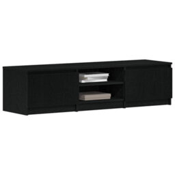 Vidaxl Tv Cabinet Black Oak 140X40X35.5 Cm Engineered Wood - thumbnail 4