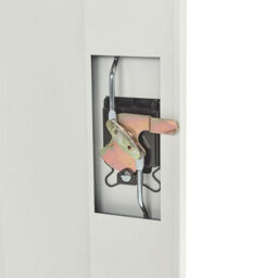 MMT Funiture Designs Metal Storage Cabinet 90Cm Grey Steel Filing Cabinet 2 Door Lockable - Office Storage Cupboard Garage, Tools, Utility Room - thumbnail 5