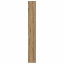 Berkfield Slim Storage Cabinet Artisan Oak 30X42.5X225 Cm Engineered Wood - thumbnail 7
