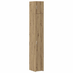 Berkfield Slim Storage Cabinet Artisan Oak 30X42.5X225 Cm Engineered Wood - thumbnail 2