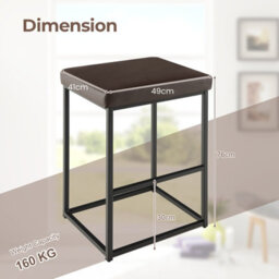 Costway Set Of 2 Bar Stools Dining Counter Height Chair Modern Upholstered Pub Stools - thumbnail 3
