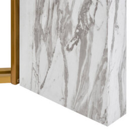 Beliani Dining Table Calcio White Marble 200 Cm 100 Cm - thumbnail 7