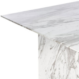 Beliani Dining Table Calcio White Marble 200 Cm 100 Cm - thumbnail 5