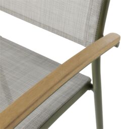GoodHome Akoa Kaki Green Wooden Armchair - thumbnail 6