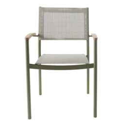 GoodHome Akoa Kaki Green Wooden Armchair - thumbnail 2
