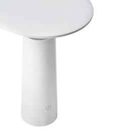 Beliani Luma Table Lamp White Iron With Wireless Touch Dimmer, Usb Charging, 14Cm X 19Cm - thumbnail 6